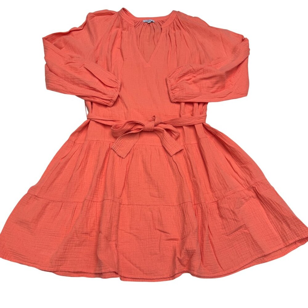 Rails Women's Aureta LS 100% Organic Cotton Gauze Mini Dress, Size M NWOT